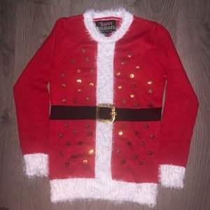 Urban Heritage Happy Holidays Sweater Women’s Size Large Red *Santa*